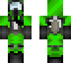 green hazmat suit adjusted