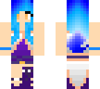blue haired anime girl
