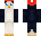 blue penguin with santa hat