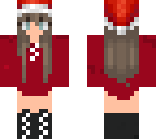 christmas girl with brown hair