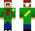 monkey hoodie with a christmas hat
