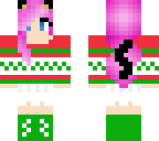 the kawaii girl christmas as a cat