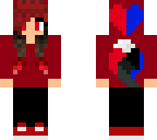 ash with red and blue heart jacket
