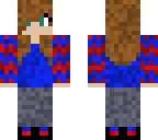 red and blue sweater