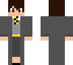 a boy in hufflepuff robes