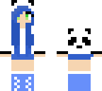 blue panda girl