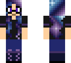 galaxy hair girl with glasses and pants