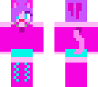 cat girl magenta short hair