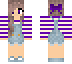 purple overalls