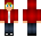 blonde guy with red hoodie