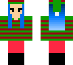 festive red and green girl