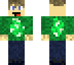 happy boy green shirt