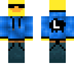 blue duck with l
