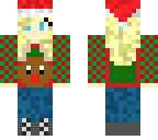 blonde girl sweater santa hat