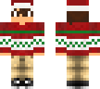 christmas boy with a hat and brown hair