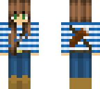 striped brunette