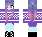 purple ombre christmas girl