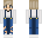 short haired overalls girl