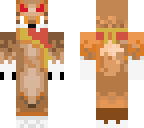brown wolf with scarf