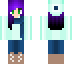 purple and blue girl with beanie