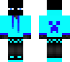 enderman hoodie cool guy with blue and white eyes