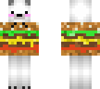 polar bear in a burger hoodie - hood off