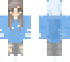 cute denim sweater girl