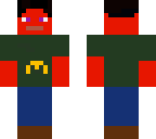 red minecraft player