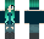blue haired girl