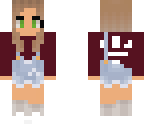 cute maroon overall girl