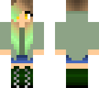 green hoodie girl
