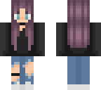 purpled haired girl