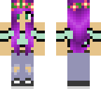 cute purple hair girl