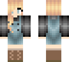 7 year old girl with overalls