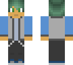 teal hair boy