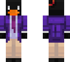 purple suited penguin