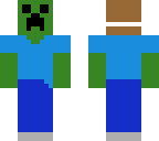 noob dressed as a creeper