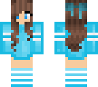 blue girl with dark hair