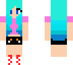 cute blue hair girl