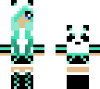 green panda girl
