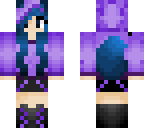 purple blue female wolf skin