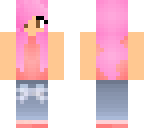 pretty girl with pink hair