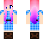 cute girl in blue plaid dress