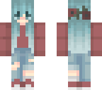 cute mint hair girl