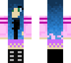 girl with blue hair and boots