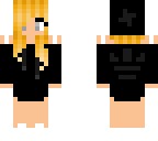 pretty black clothing blonde girl
