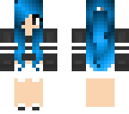 blue hair ponytail