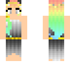 grey dress rainbow cat girl