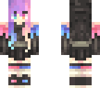 purple-blue and lightorange-pink girl