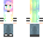 rainbow hair skin